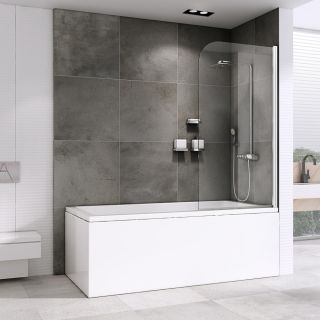 Шторка на ванну ABBER Ewiges Wasser AG52100 100см хром